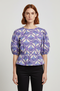 Shoeby Damen Top Blau Beige Größe L