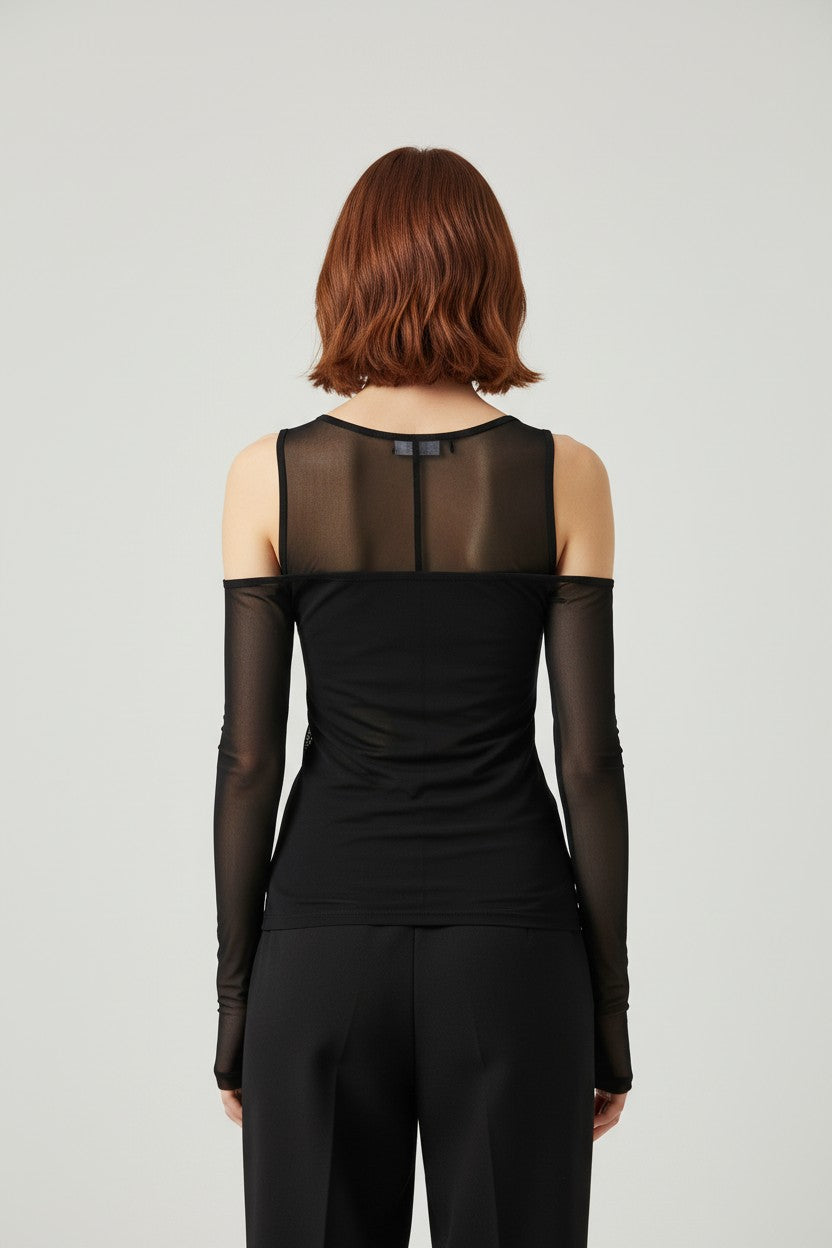Weekday Damen Top Schwarz Größe M