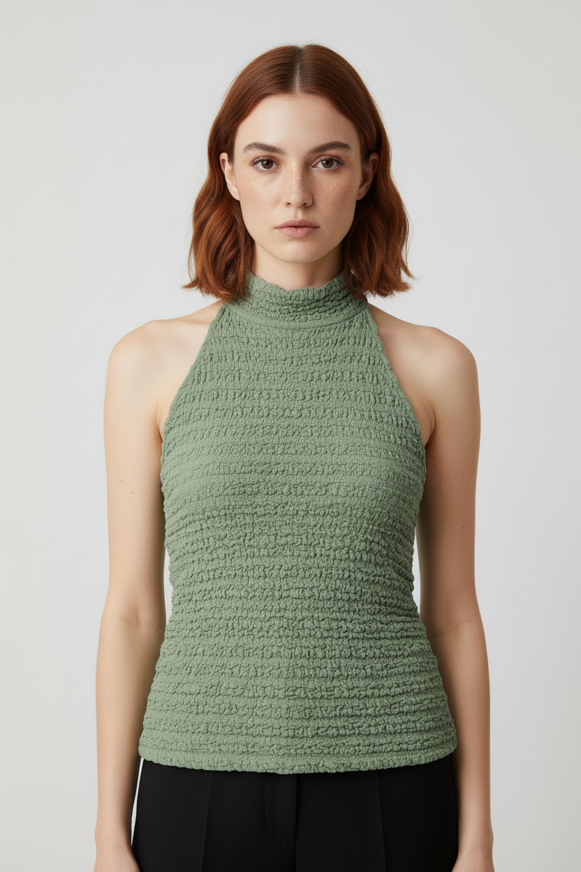 Zara Damen Top Grün Größe L