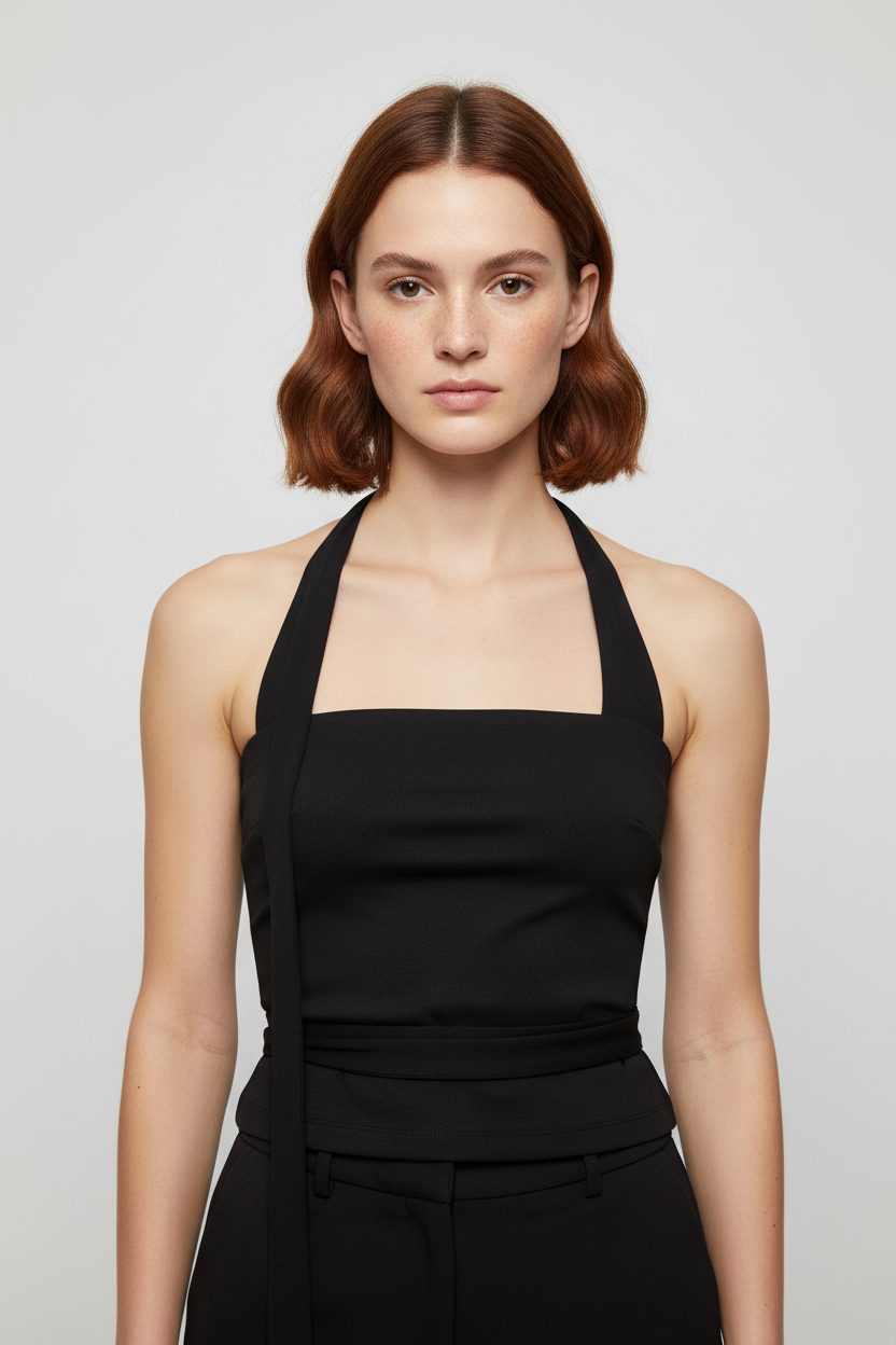 Cider Damen Top Schwarz Größe M