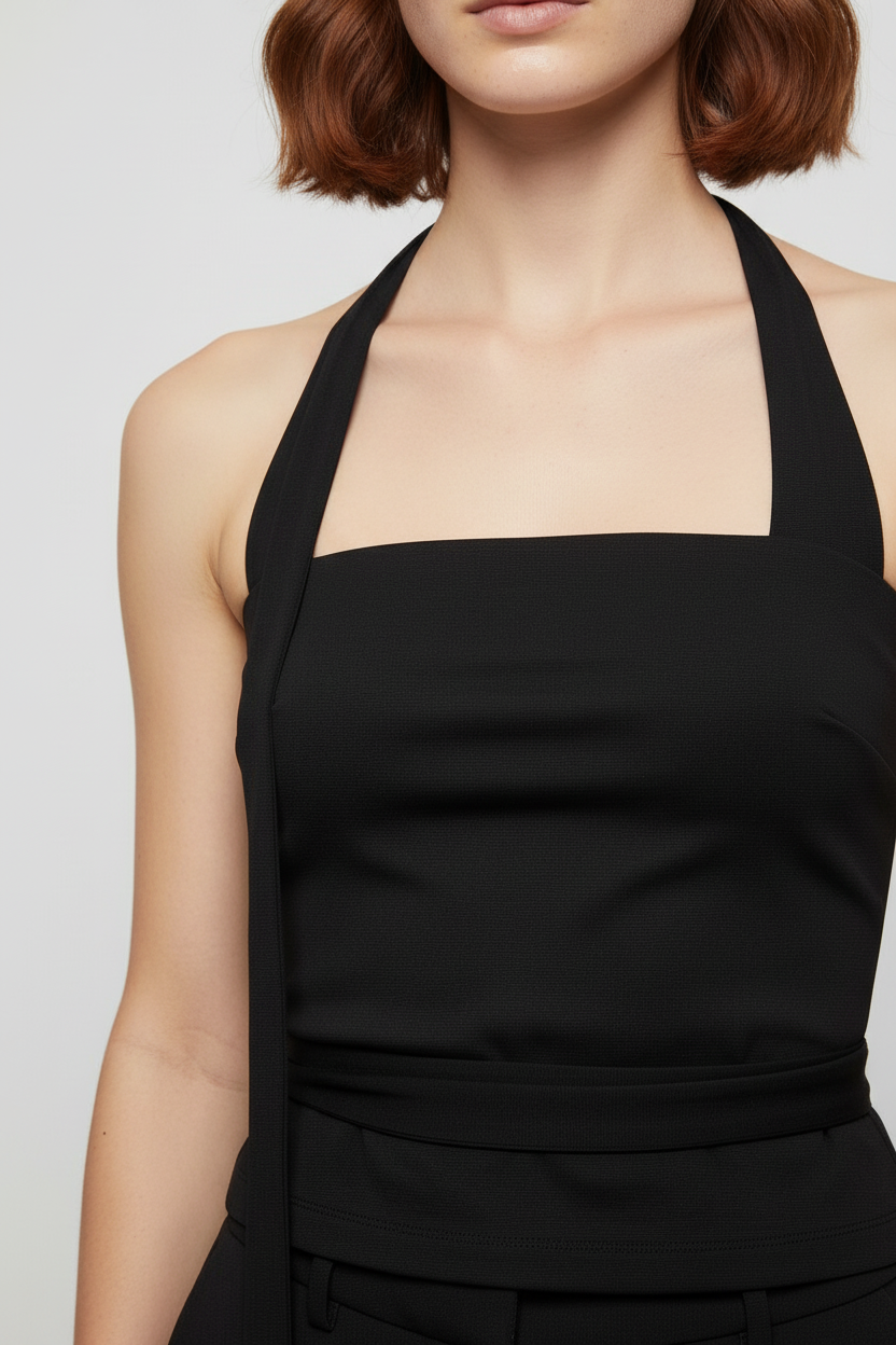 Cider Damen Top Schwarz Größe M