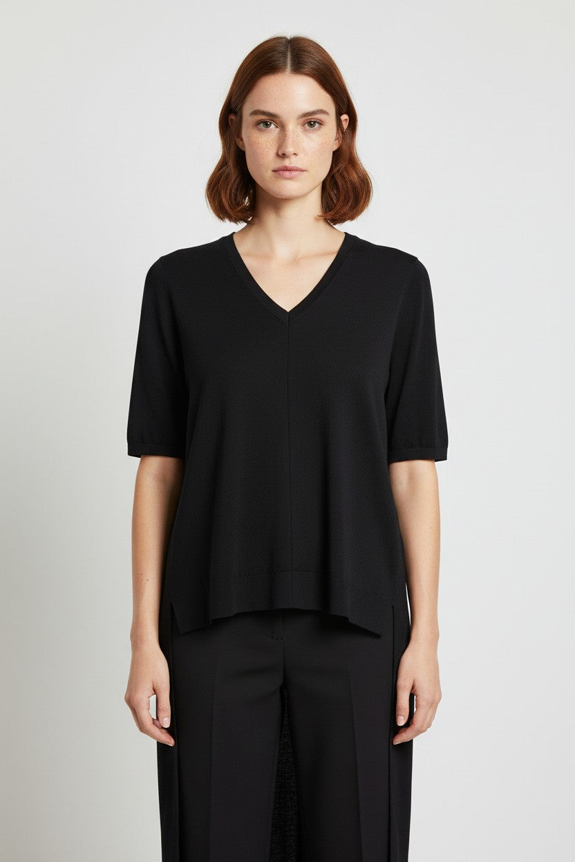 COS Damen Top Schwarz Größe M