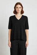 COS Damen Top Schwarz Größe M