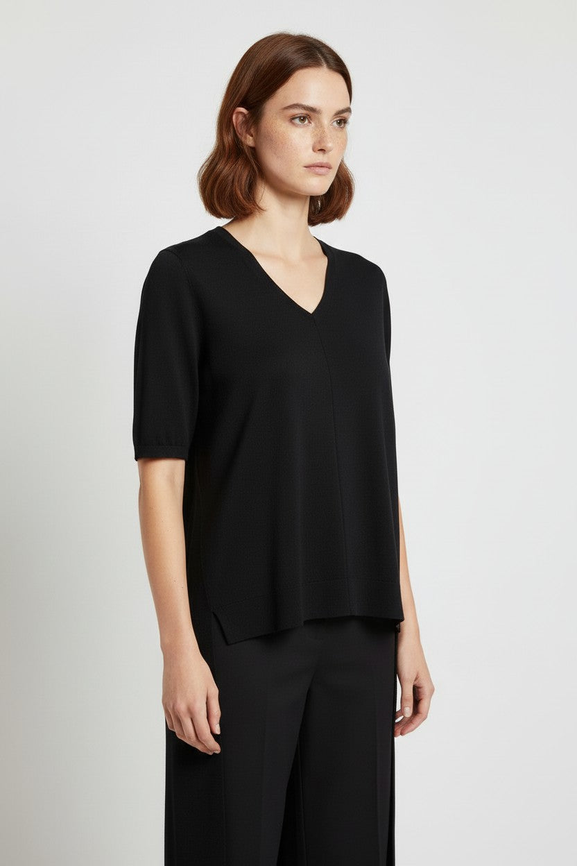 COS Damen Top Schwarz Größe M