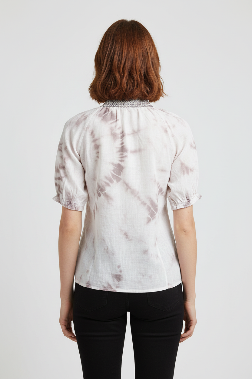 Desigual Damen Top Weiß Braun Mehrfarbig Größe L