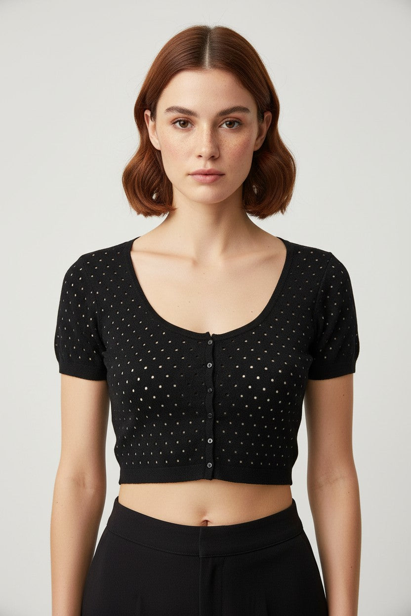 H&M Damen Top Grau Größe XS