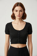 H&M Damen Top Grau Größe XS