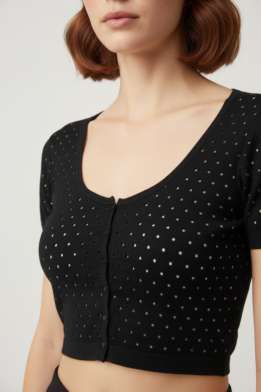 H&M Damen Top Grau Größe XS