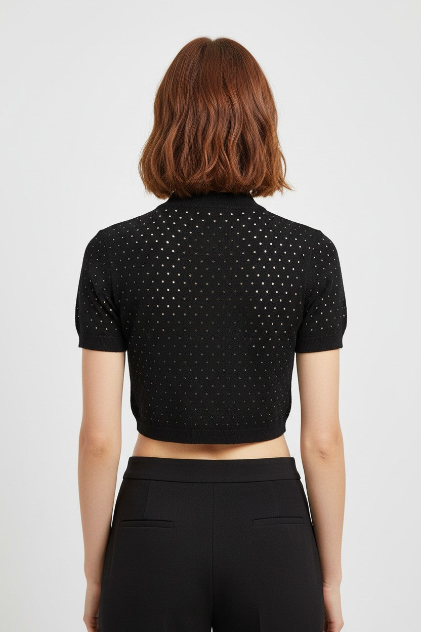H&M Damen Top Grau Größe XS