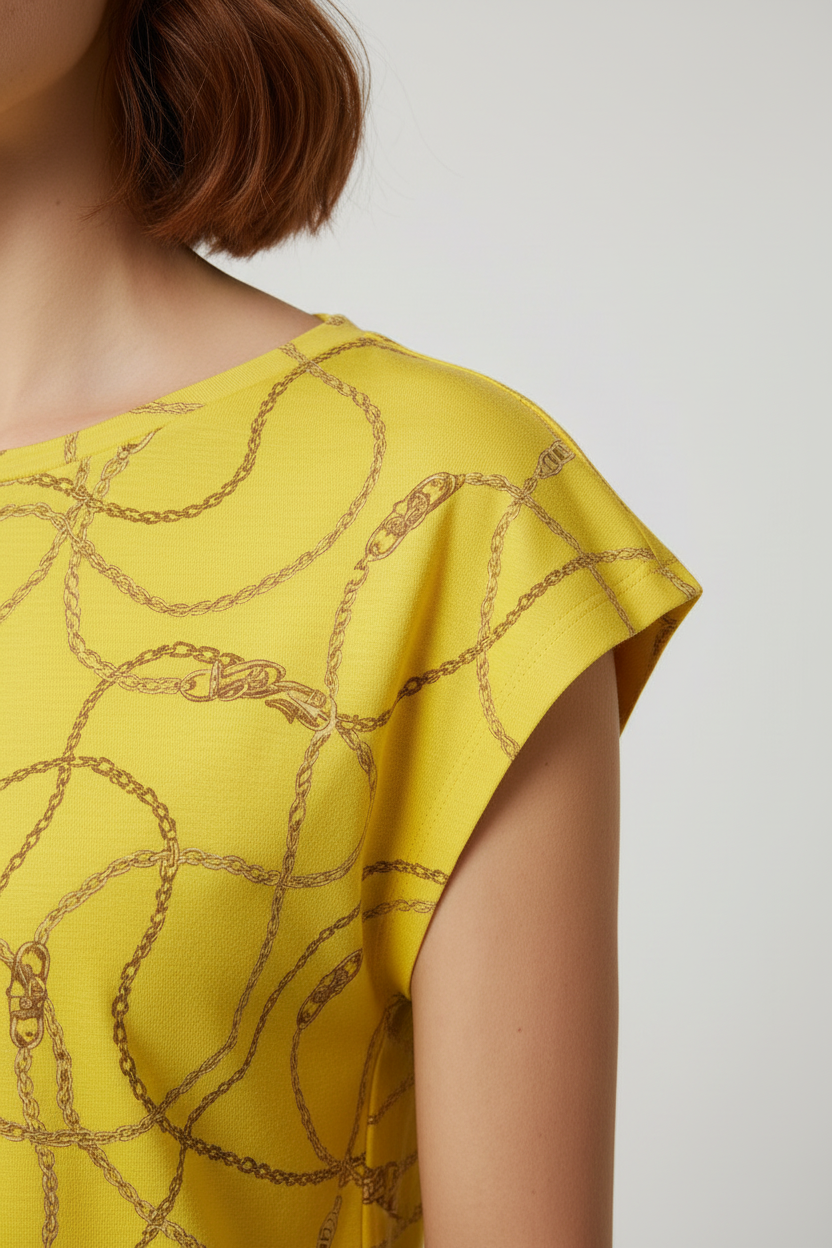 Lauren Ralph Lauren Damen Top Gelb Braun Größe M