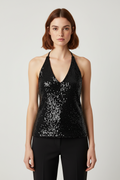 Mango Damen Top Schwarz Größe XL