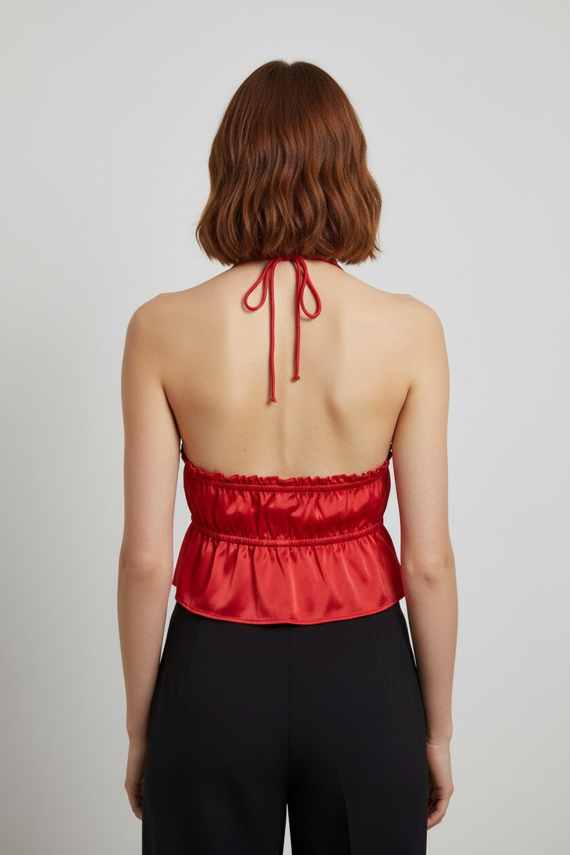 Pieces Damen Top Rot Größe M