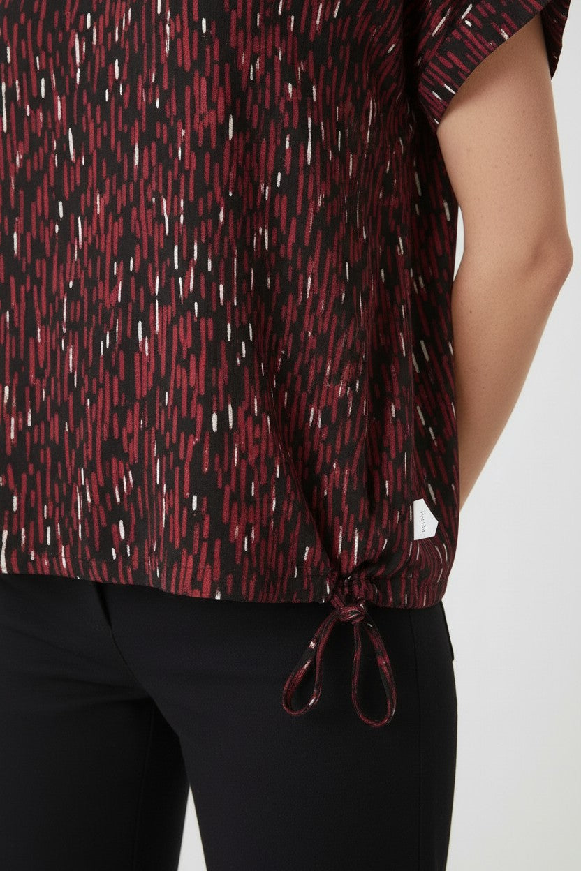 Betty & Co Damen Top Schwarz Rot Mehrfarbig Größe 2XL