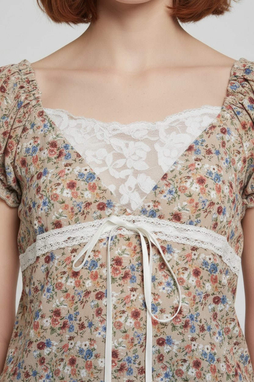 Cider Damen Top Beige Mehrfarbig Größe XL