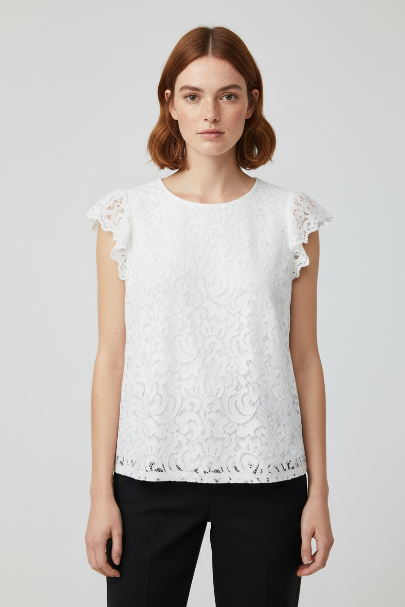 Holly & Whyte by Lindex Damen Top Weiß Größe 2XL