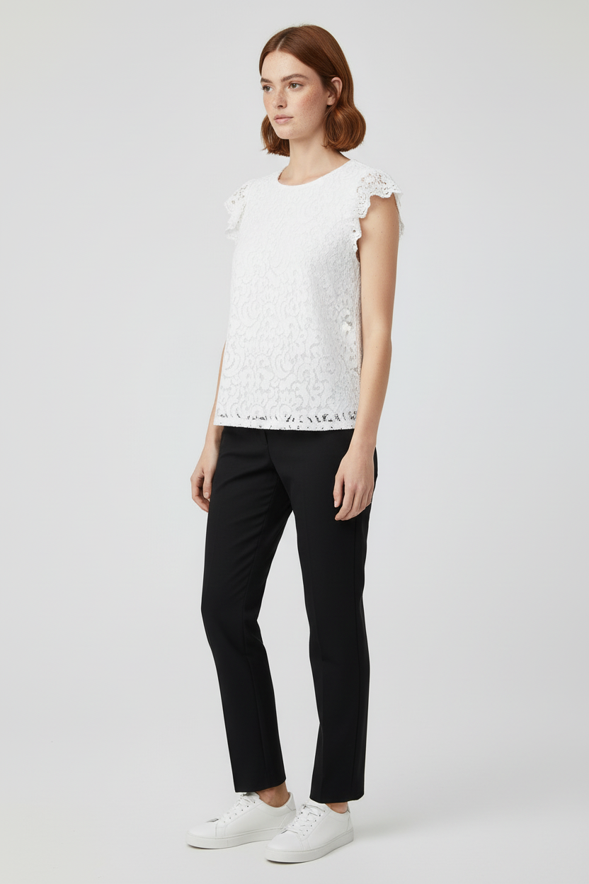 Holly & Whyte by Lindex Damen Top Weiß Größe 2XL