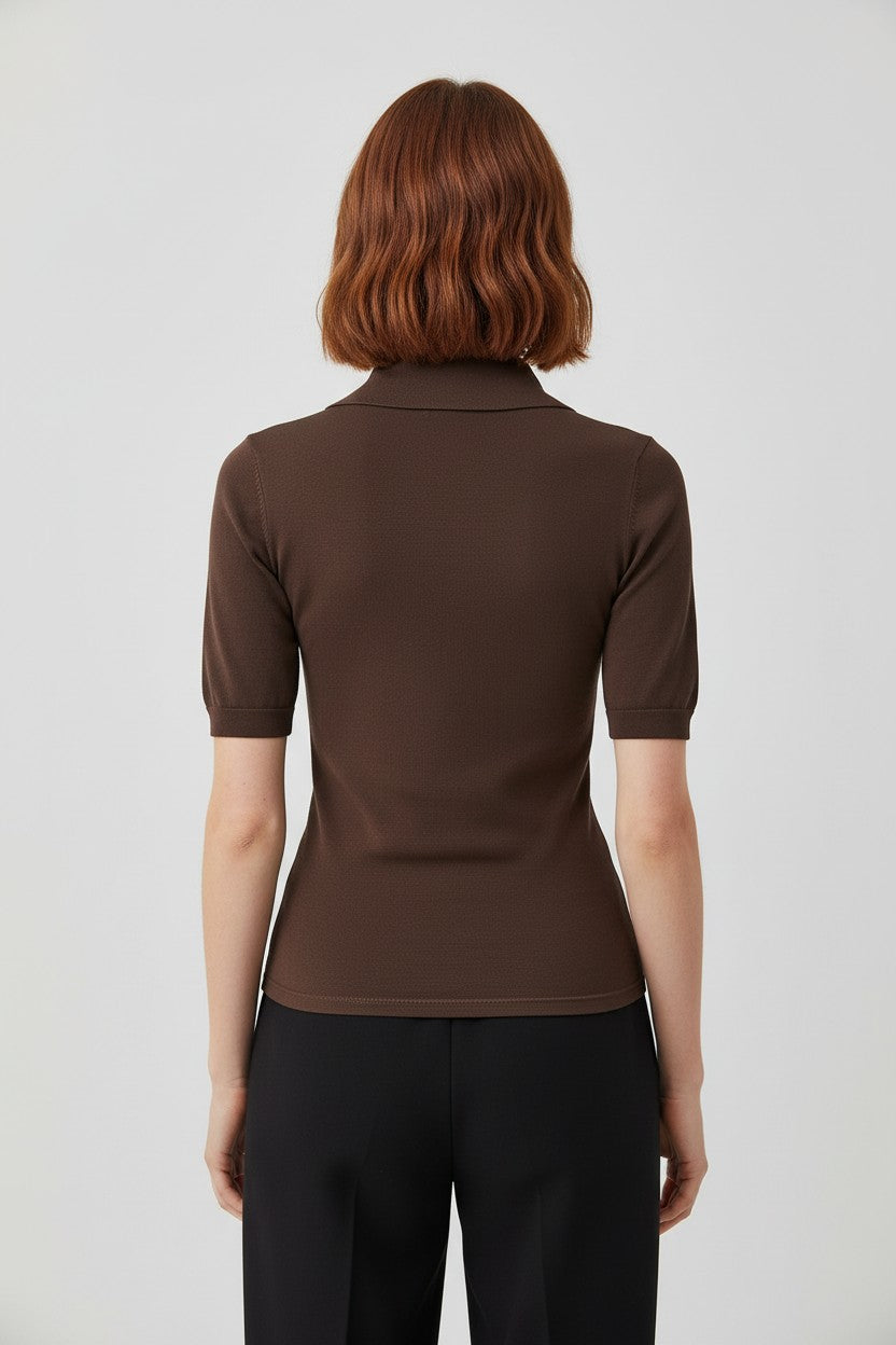 Zara Damen Top Braun Größe S