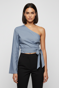 About You x Rebirth Studios Damen Top Blau Größe L