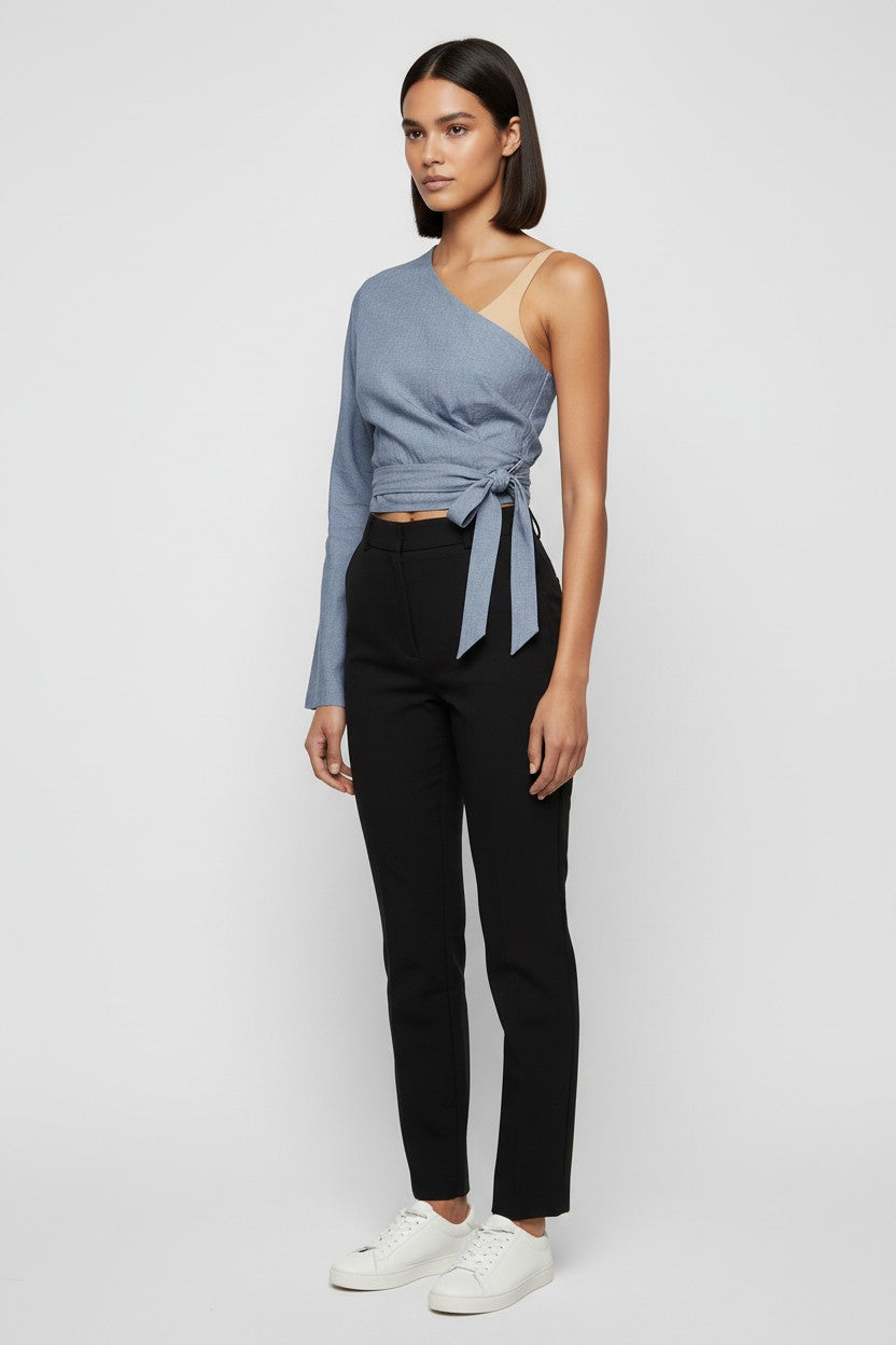 About You x Rebirth Studios Damen Top Blau Größe L