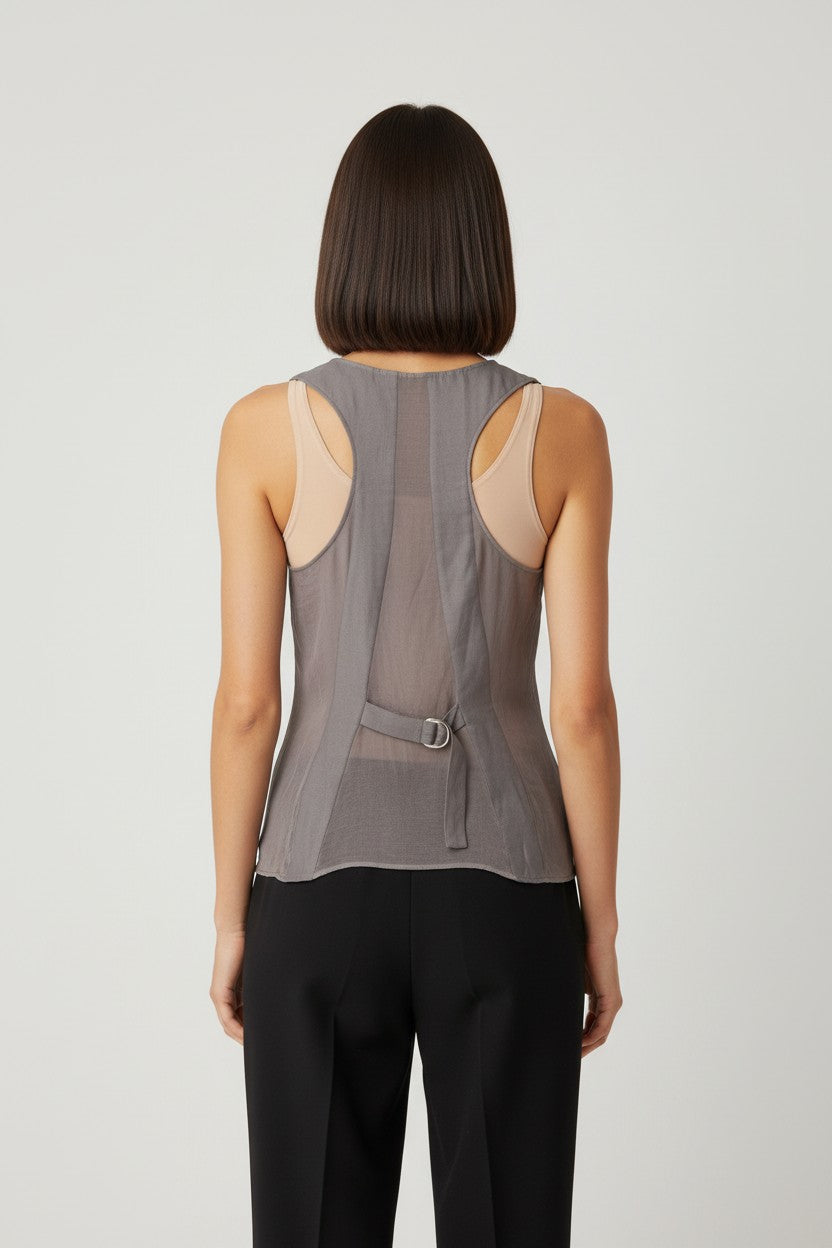 Armani Exchange Damen Top Grau Größe S