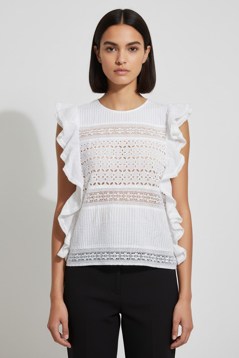 Denim & Supply Ralph Lauren Damen Top Weiß Größe S