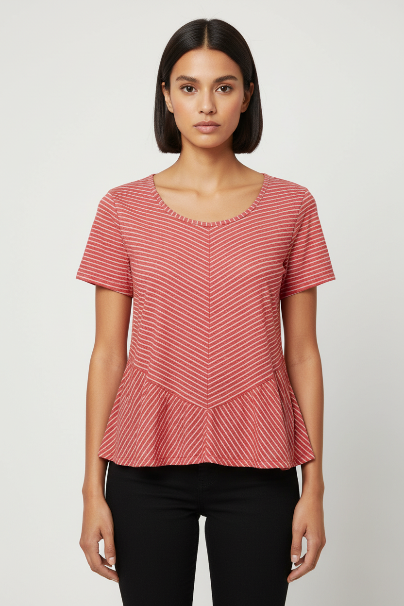 Expresso Damen Top Rot Weiß Größe 2XL