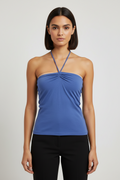 Gina Tricot Damen Top Blau Größe XL