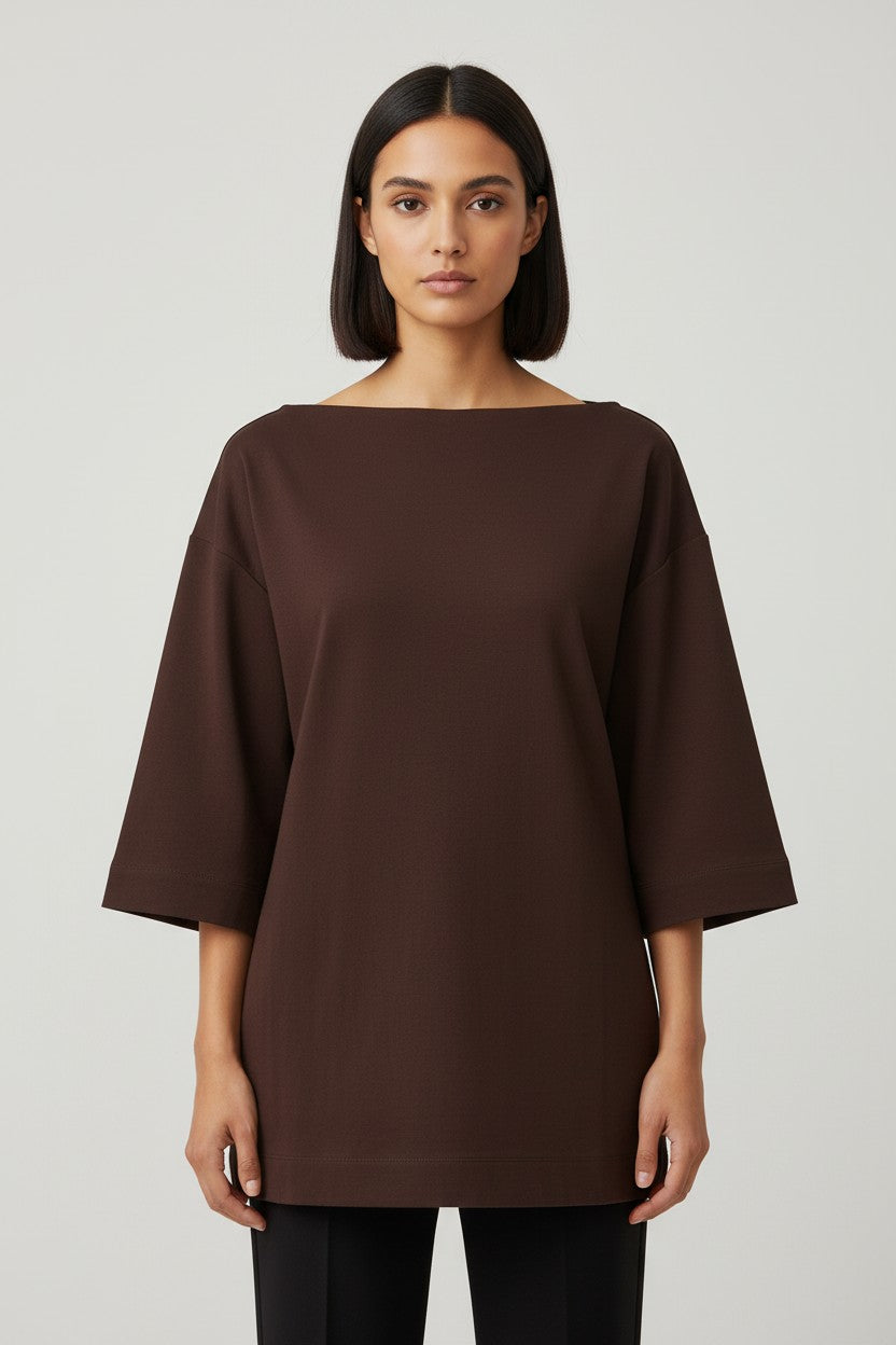 H&M Edition Damen Top Braun Größe M