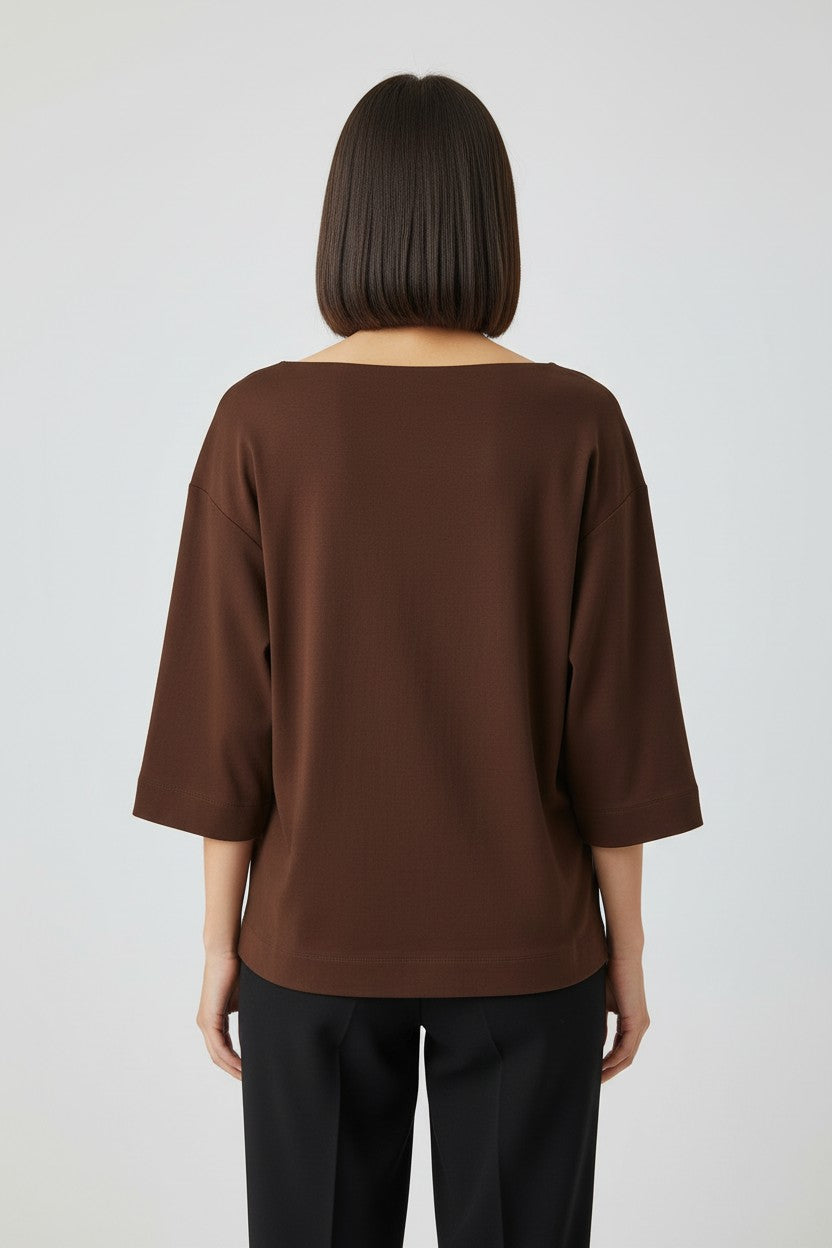 H&M Edition Damen Top Braun Größe M