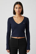 Tommy Hilfiger Jeans Damen Top Blau Größe XL