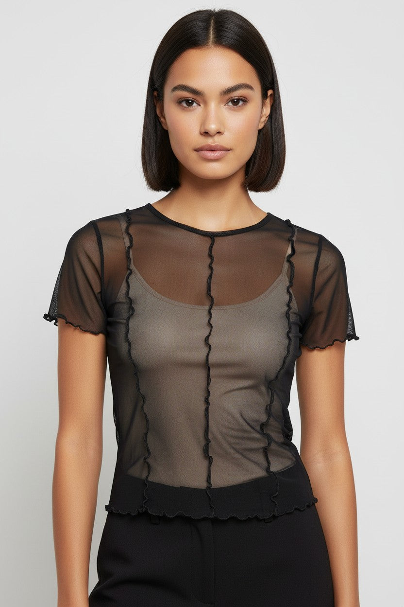 Urban Outfitters Damen Top Schwarz Größe M
