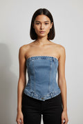 Zara Damen Top Blau Größe XS