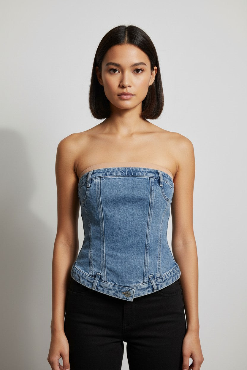 Zara Damen Top Blau Größe XS