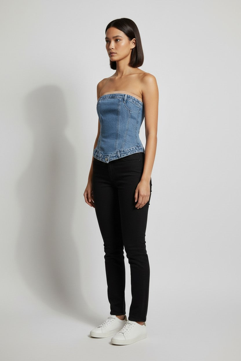 Zara Damen Top Blau Größe XS