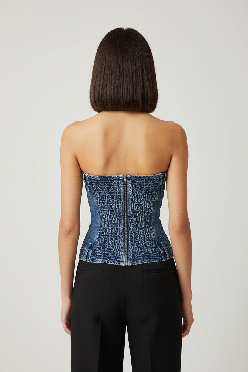 Zara Damen Top Blau Größe XS