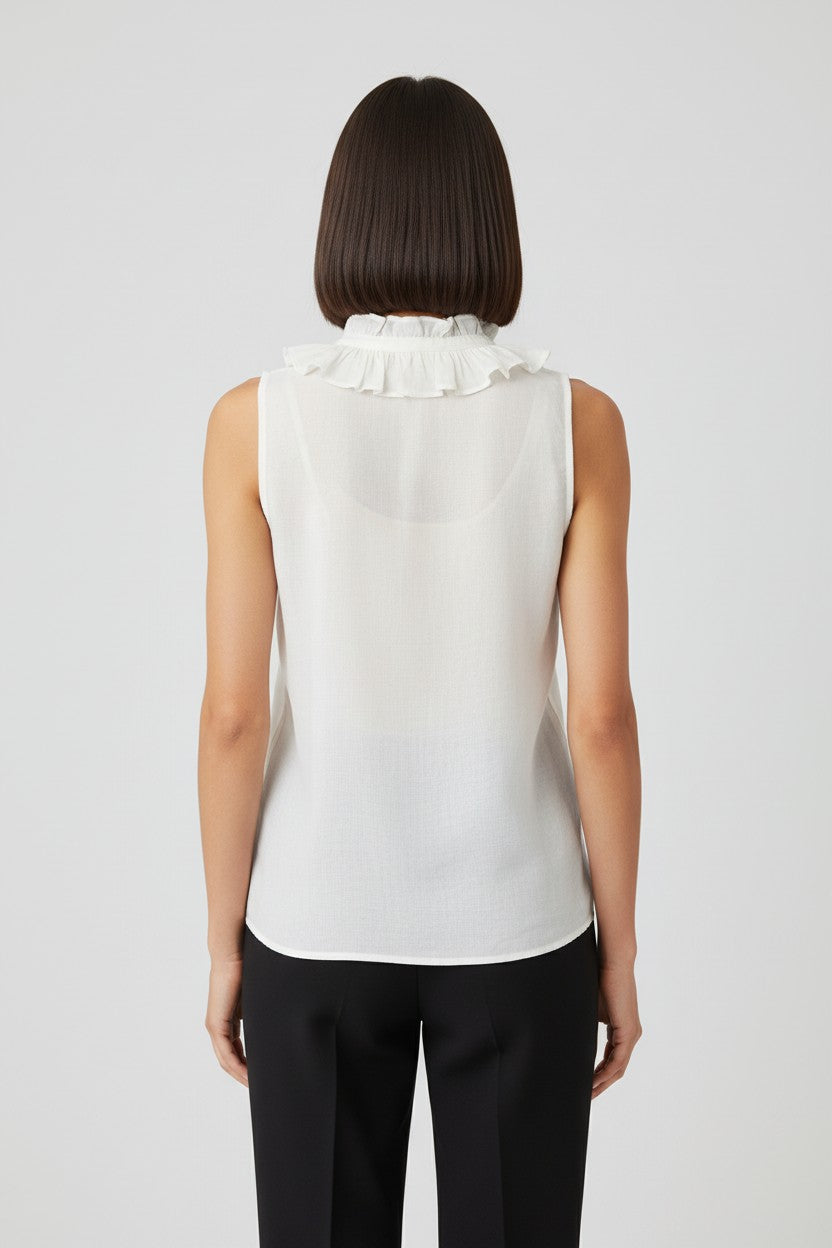 Zara Damen Top Weiß Größe M
