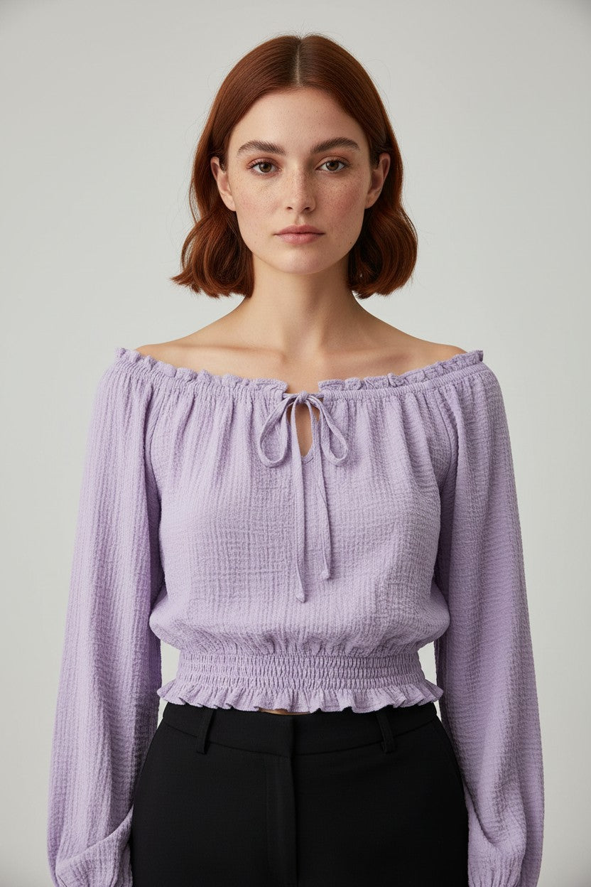 By o la la..! Damen Top Lila Größe S