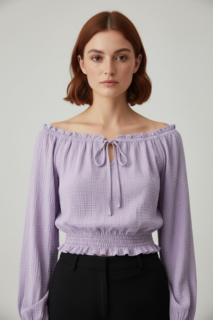 By o la la..! Damen Top Lila Größe S
