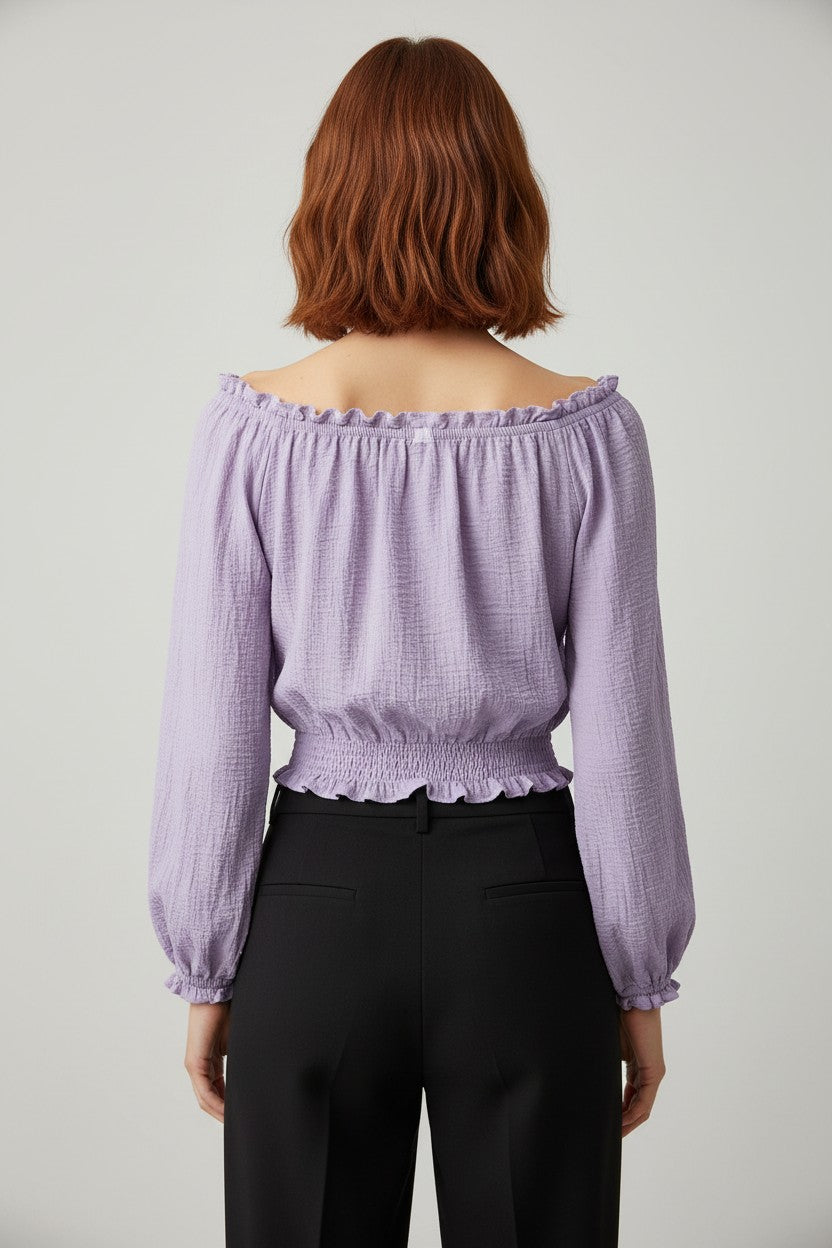 By o la la..! Damen Top Lila Größe S