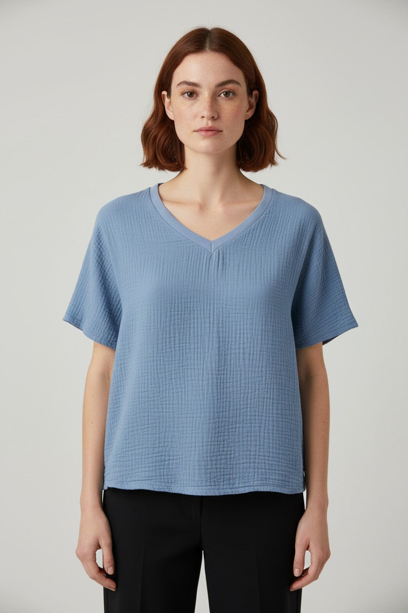 Damen Top Blau Größe XL