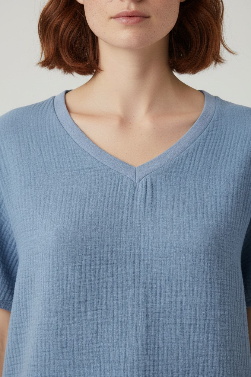 Damen Top Blau Größe XL