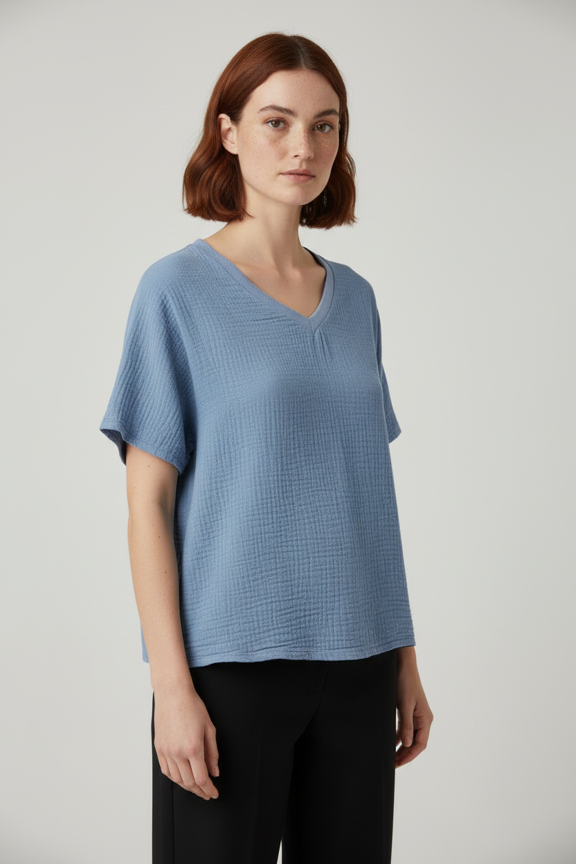 Damen Top Blau Größe XL