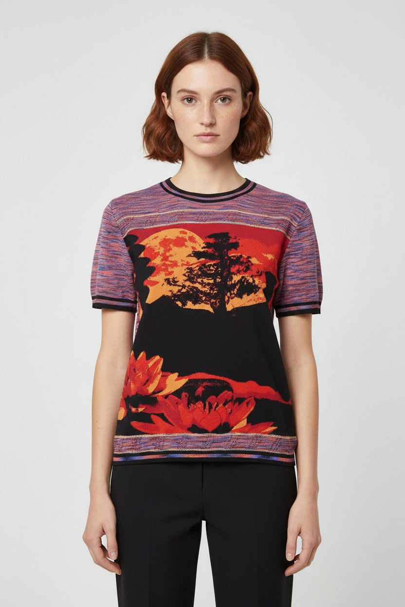 Desigual Damen Top Schwarz Mehrfarbig Größe XL