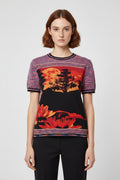 Desigual Damen Top Schwarz Mehrfarbig Größe XL