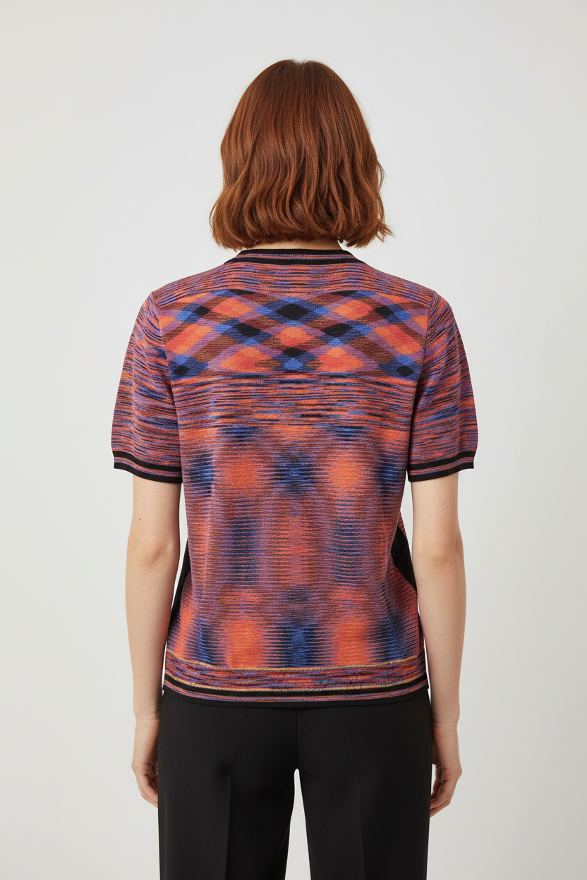 Desigual Damen Top Schwarz Mehrfarbig Größe XL