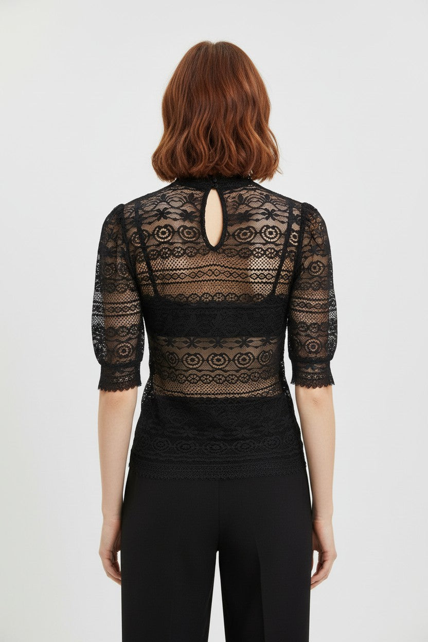 Guess Damen Top Schwarz Größe XS