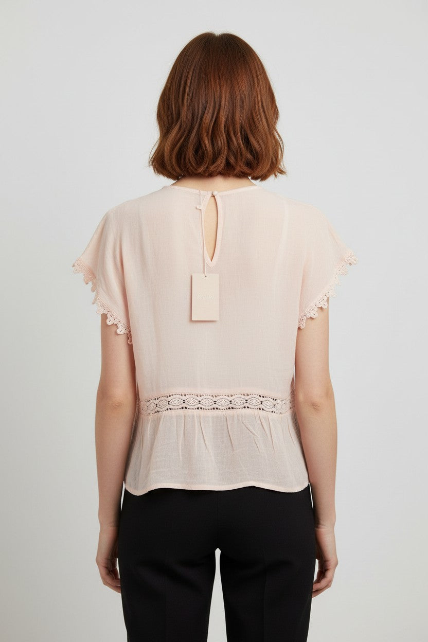 Mango Suit Damen Top Beige Größe S