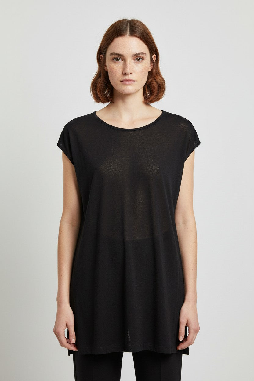 Massimo Dutti Damen Top Schwarz Größe XL