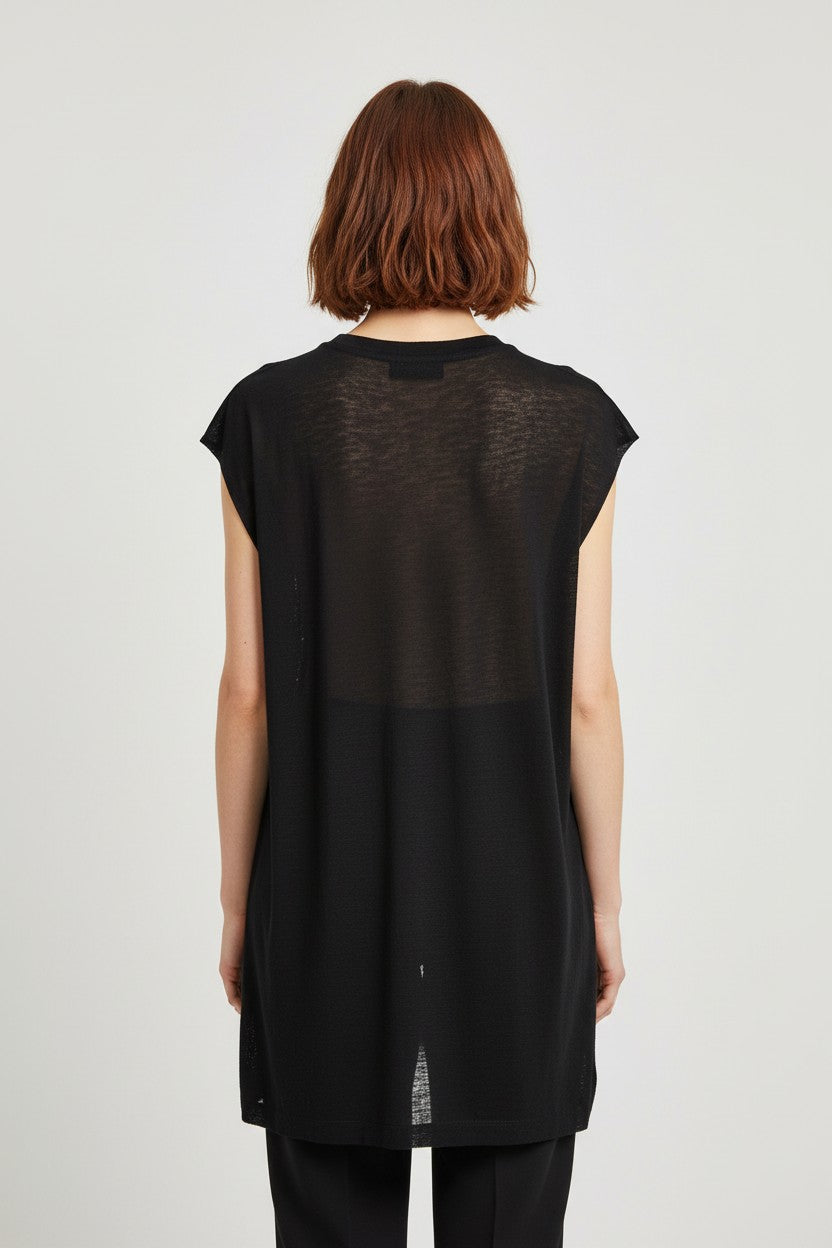 Massimo Dutti Damen Top Schwarz Größe XL