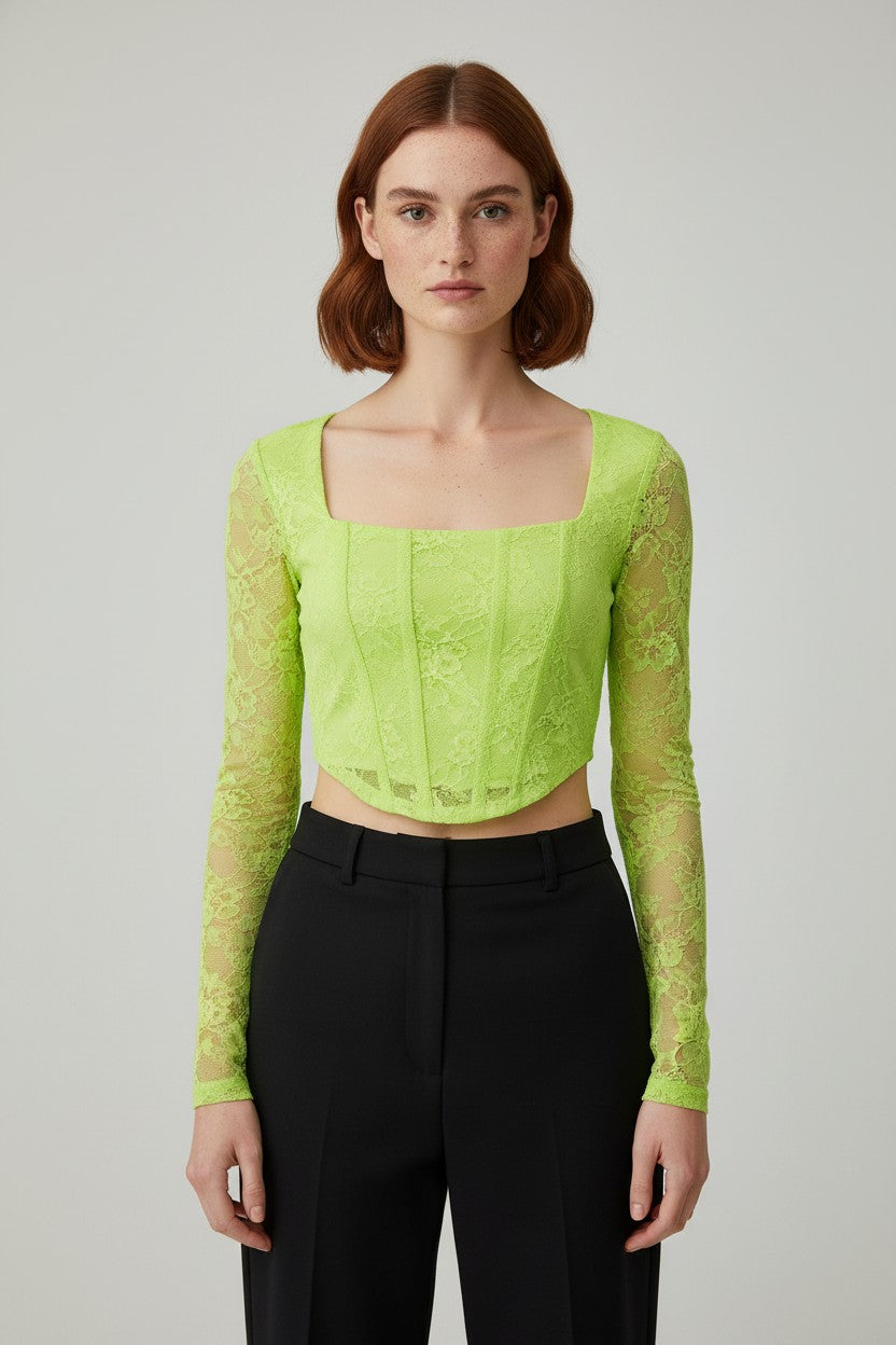 ONLY Damen Top Grün Größe S